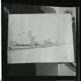 Cementas nya silos på Lövholmen, 1946.