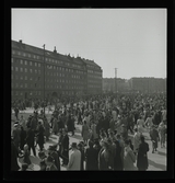 Första maj-möte på Gärdet, 1 maj 1945.