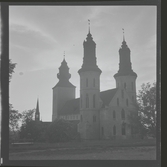 Visby i fågelperspektiv och ringmuren, 18 juni 1944.