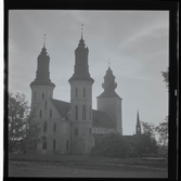 Visby i fågelperspektiv och ringmuren, 18 juni 1944.