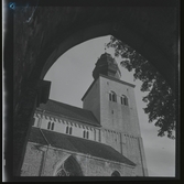 Visby i fågelperspektiv och ringmuren, 18 juni 1944.