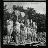 Ängbybadet, 1946, val av badflicka.