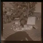 Ägg i kras på Kungsgatan, 1947.