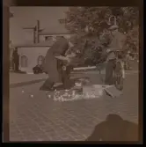 Ägg i kras på Kungsgatan, 1947.