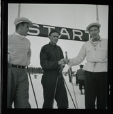 Bengtsson, Ingvar och Råland Sundin på Bollnäsloppet, 1945.