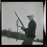 Sv.D. skid-skyttetävling vid Tullinge, 28 januari 1945.