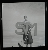 SM på skidor i Kramfors, 1945.