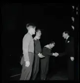 SM i gymnastik i Alvikshallen med Örebroarna som överlägsna segrare. 19 november 1944.