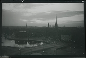 Vy över Gamla stan med Kornhamnstorg sett från Slussen, Stockholm.