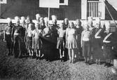 Fågelbro skolas vaktparad 1948