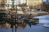 Underhållsarbete vid Storbron, 1990-tal