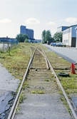Järnvägsspår vid Lantmännen på Aspholmens industriområde, 1990-tal