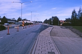 Beläggningsarbete på Ekersvägen, 1990-tal