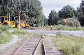 Järnvägsarbete vid bilkorsning, 1990-tal