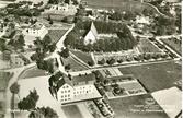 Flygfoto över Täby Kyrka