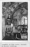 Pastellmåln av Harald Lindberg, Täby kyrka interiör
