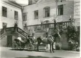 Hästskjuts utanför Näsby Slott