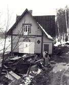 Hembygdsgårdar. Flyttning av Ingarö hembygdsmuseum vintern 1988.