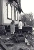 Hembygdsgårdar. Flyttning av Ingarö hembygdsmuseum vintern 1988.