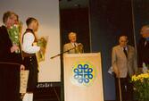 Mottagare av diplom vid årsmötet 2001. Per-Åke Unaues, Börje Sjöman, Stefan Hamilton, Olle Jansson, Gunnar Avelin.