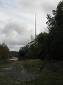 Soabs industrianläggning i Mölndals Kvarnby, år 2007. Till höger järnvägsspår. Bakom växtligheten skymtas silobyggnaden. Anläggningen användes vid fototillfället av Hexion Speciality Chemicals Sweden AB.