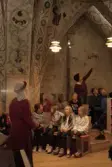 Visning av Albertus Pictors målningar i Täby Kyrka.