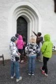 Visning av Albertus Pictors målningar i Täby Kyrka.