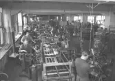 Maskinsal på AB J.Persson & Co skofabrik, 1942