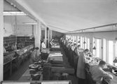 Tillskäreriavdelningen på AB J.Persson & Co skofabrik, 1942