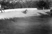 Backtävling i Scheelebacken 24/8 1947. Stig Persson, Matchless 350 cc.