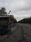Järnvägsspår vid Soabs industrianläggning i Mölndals Kvarnby, år 2007. Anläggningen användes vid fototillfället av Hexion Speciality Chemicals Sweden AB.