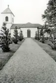 Hälleberga kyrka före branden 1976.