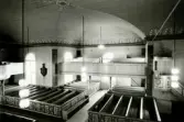 Interiör från Hälleberga kyrka innan branden 1976.