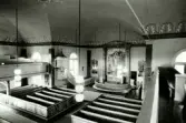 Interiör från Hälleberga kyrka innan branden 1976.
