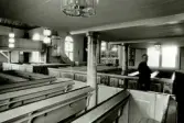 Interiör från Hälleberga kyrka innan branden 1976.