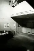 Interiör från Hälleberga kyrka innan branden 1976.