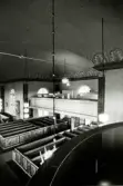 Interiör från Hälleberga kyrka innan branden 1976.