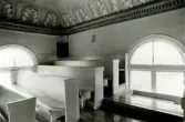 Läktaren i Hälleberga kyrka innan branden 1976.