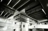 Interiör från Hälleberga kyrka innan branden 1976.