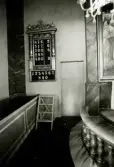Psaltartavlan vid altaret i Hälleberga kyrka innan branden 1976.