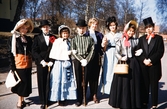 Utklädda seminarister på Väster i Växjö, 1960.