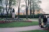 Linnés byst i Linnéparken. Växjö 1965.