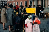 Påsk på Stortorget i Växjö, mars 1970.