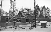 Näsby folkskola/Ytterbyskolan under byggnad 1944
