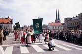 Centerpartiets riksstämma, Växjö 1972. Stockholms stads distrikt i paraden vid Stortorget.
