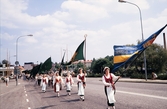 Centerpartiets riksstämma, Växjö 1972. Paraden passerar järnvägen in mot väster.