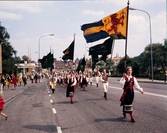 Centerpartiets riksstämma, Växjö 1972. Paraden tågar upp för Storgatan på väster.