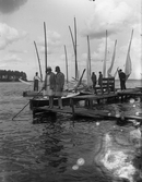 Segelbåtar vid Hjälmarbaden, 1930-tal