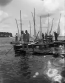 Segelbåtar vid Hjälmarbaden, 1930-tal