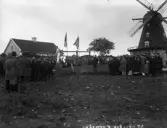 Gymnastikuppvisning vid Sandåkers kvarn i Stora Mellösa, 1926